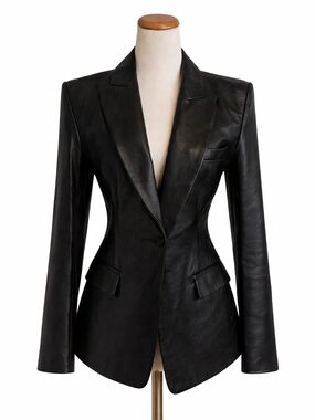 Giuseppe Di Morabito Black Leather Blazer (Size XS/S)